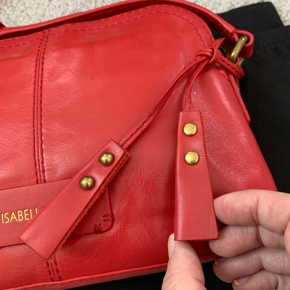 VGUC Isabella Fiore Crossbody bag red leather - Picture 7 of 13